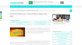 Extreme Makeover: Home Edition Apply Now - ABC Auditions for 2019