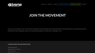 Join the Movement - Extreme Marketing and Promotions