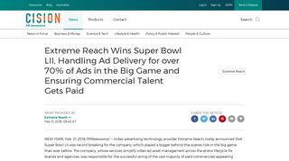 Extreme Reach Wins Super Bowl LII, Handling Ad Delivery for over 70 ...