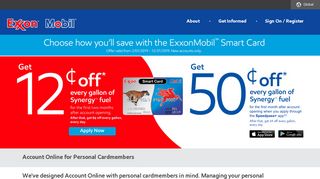 Personal Gas-Fuel Credit Card From ExxonMobil | Manage Your Card ...