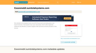Exxonmobil Sum Total Systems (Exxonmobil.sumtotalsystems.com ...
