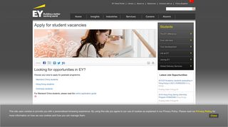 Apply for student vacancies - EY - China