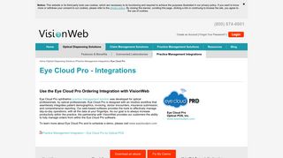 Eye Cloud Pro Integrations | VisionWeb