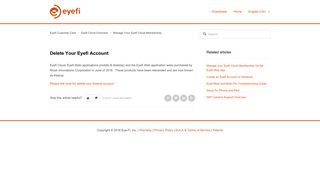 Delete Your Eyefi Account – Eyefi Customer Care - Eyefi Mobi Cards