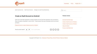Create an Eyefi Account on Android – Eyefi Customer Care