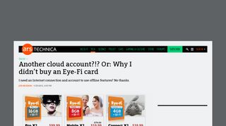 Another cloud account?!? Or: Why I didn't buy an Eye-Fi card | Ars ...
