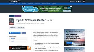Eye-Fi Software Center 3.4.29 Download - TechSpot