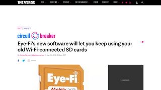 Eye-Fi's new software will let you keep using your old Wi-Fi-connected ...