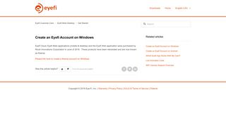Create an Eyefi Account on Windows – Eyefi Customer Care