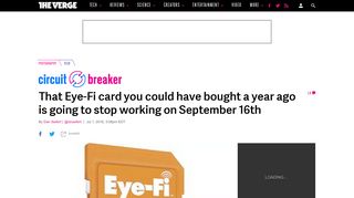 That Eye-Fi card you could have bought a year ago is going to stop ...