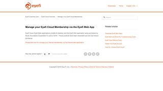 Manage your Eyefi Cloud Membership via the Eyefi Web App – Eyefi ...