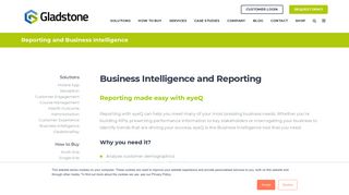 Reporting and Business Intelligence -eyeQ - Gladstone MRM
