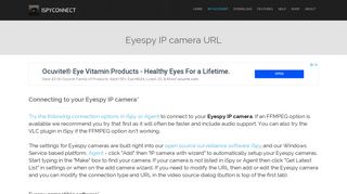 Connect to Eyespy IP cameras