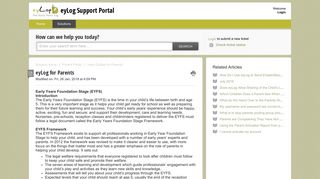 eyLog for Parents : eyLog Support Portal