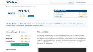 EZ LCMS Reviews and Pricing - 2019 - Capterra
