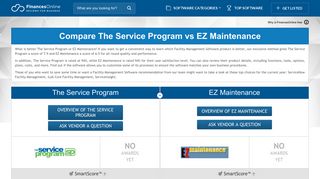 Compare The Service Program vs EZ Maintenance 2018 ...