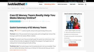 Can EZ Money Team Really Help You Make Money Online ...