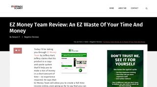 EZ Money Team Review: An EZ Waste Of Your Time And Money