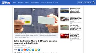 Getting There: E-ZPass to soon be accepted at E-PASS tolls - News 13