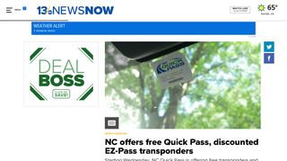 NC offers free Quick Pass, discounted EZ-Pass transponders ...