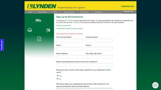 EZ Commerce Sign Up | Lynden Inc. - Lynden Transport