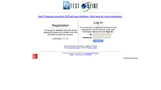 EZ Test Online Login - McGraw-Hill Education