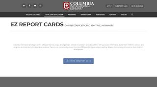 EZ Report Cards - Columbia International College