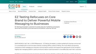 EZ Texting Refocuses on Core Brand to Deliver Powerful Mobile ...