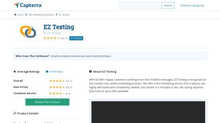 EZ Texting Reviews and Pricing - 2019 - Capterra