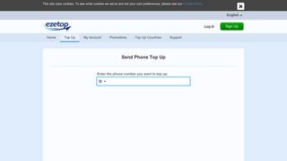 Send Phone Top Up - Ezetop