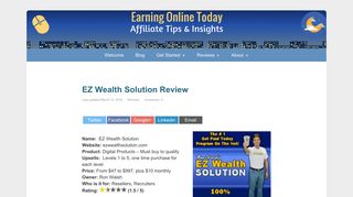 EZ Wealth Solution Review - Affiliate Tips and Insights