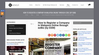 How to Register a Company in Malaysia Online through ezBiz (by SSM)
