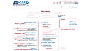 Client Area Login - Childcare Management Software from EZ-CARE