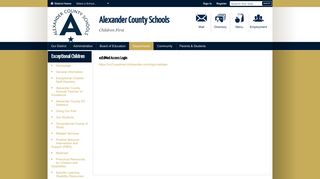ezEdMed Access Login - Alexander County Schools