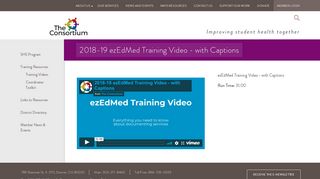 2018-19 ezEdMed Training Video - with Captions | Consortium