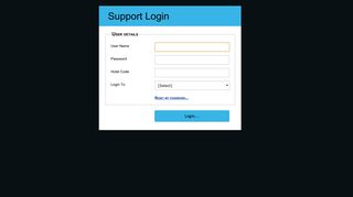 eZee Absolute Support Login Page - Login Front Office