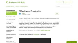 EZFacility and Smartwaiver – Smartwaiver Help Center