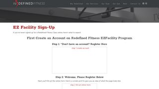 EZ Facility Sign-Up | Redefined Fitness
