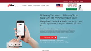 eFax® Malaysia: Malaysia's #1 Online Fax Service | Internet Fax to Email