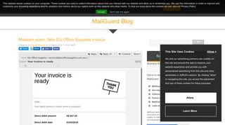 Malware scam: fake Ezi Office Supplies invoice - MailGuard
