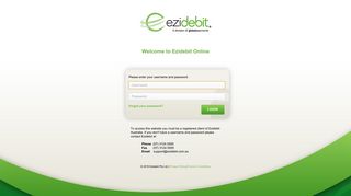 Welcome to Ezidebit Online