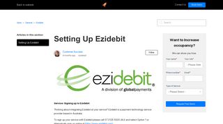 Setting Up Ezidebit – Xplor