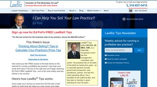 Ed Poll's LawBiz: Tips Free Weekly Ezine - Sign up online, legal ...