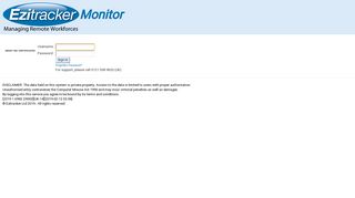 EziTracker Monitor - Login