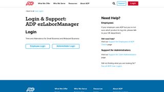 Login & Support | ADP ezLaborManager - ADP.com