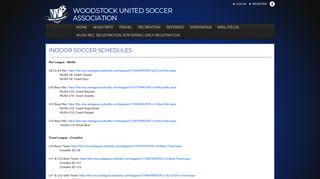 2018 Indoor Soccer Schedules - Woodstock United Soccer Association