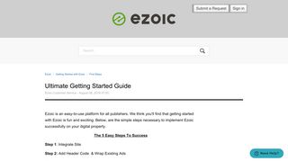 Ultimate Getting Started Guide – Ezoic