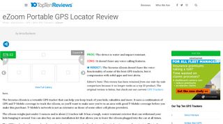 eZoom Portable GPS Locator Review - Pros, Cons and Verdict
