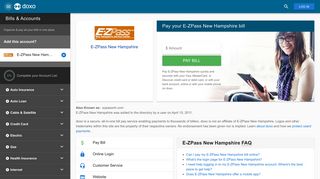 E-ZPass New Hampshire: Login, Bill Pay, Customer Service and Care ...