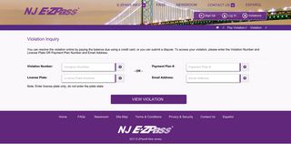 Violations - E-ZPass® New Jersey